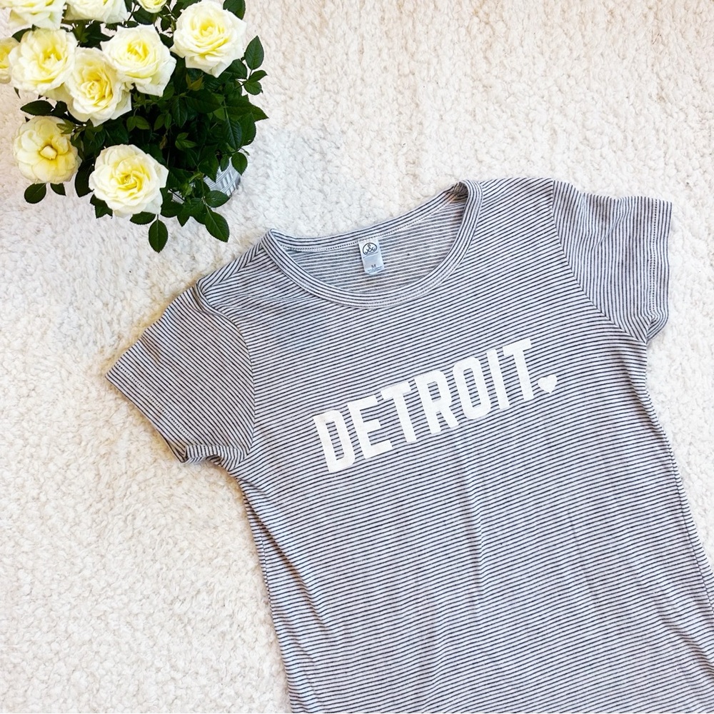 Striped Detroit tee